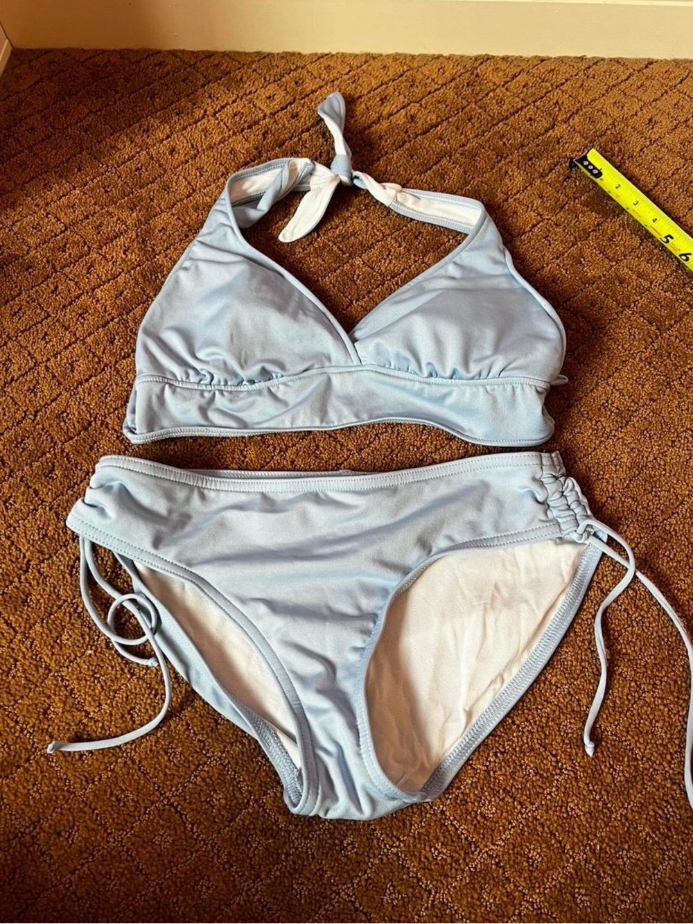 Merona women’s two piece light blue bikini set size large